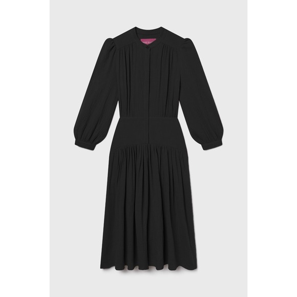 Dresses & Skirts - Heidi Merrick Womens Barcelona Black Gauze Midi Dress Sz XL NWT‎ $425 Minimalist